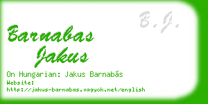 barnabas jakus business card